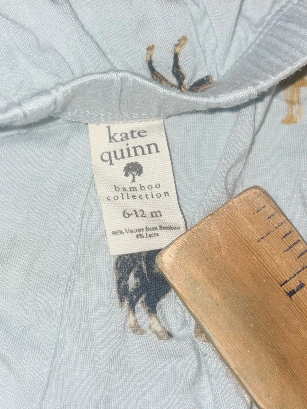 Kate Quinn Light Blue Horse-Print Pant 🌵6-12 months